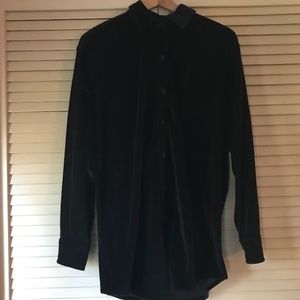 🖤 vintage cotton/poly oversized button-down